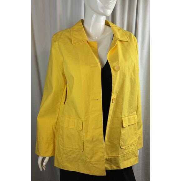 Old Navy Three Button Raincoat, Canary Yellow, Sz: L, 60-00 - Picture 14 of 16